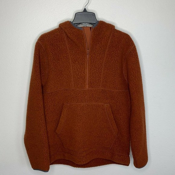 Madewell Polartec Fleece Quarter Zip Hoodie Jacket - Picture 2 of 11